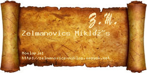 Zelmanovics Miklós névjegykártya